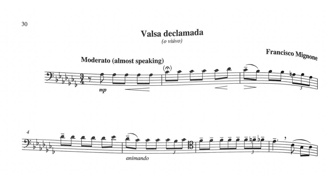 Francisco Mignone: O viúvo, Valsa declamada (1981)