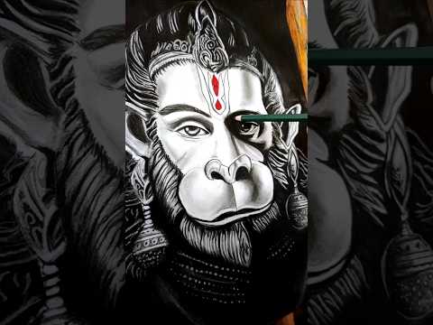 Drawing Hanuman Ji 🚩🙏🏻 #art #shorts #drawing