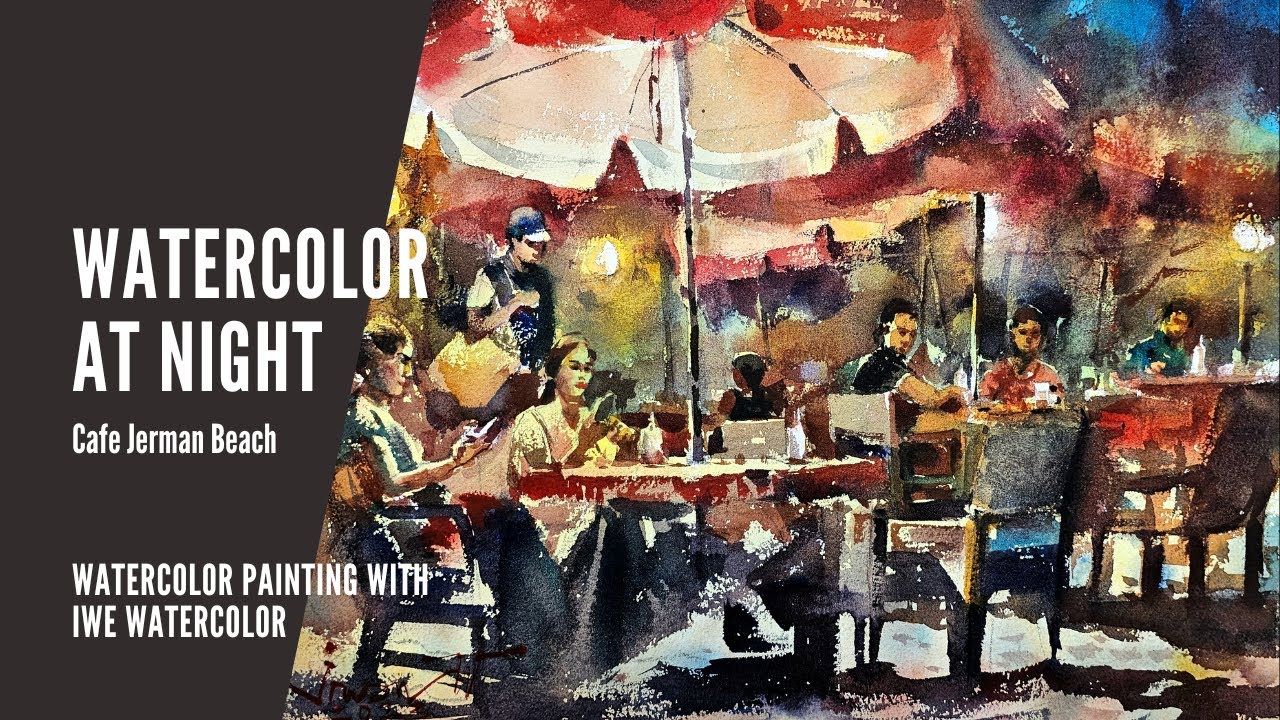 Watercolor Painting | Cafe Jerman Beach