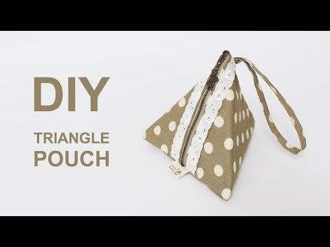 [ENG sub]지퍼 파우치 만들기 DIY /How to make a triangle zipper pouch.[소잉타임즈]