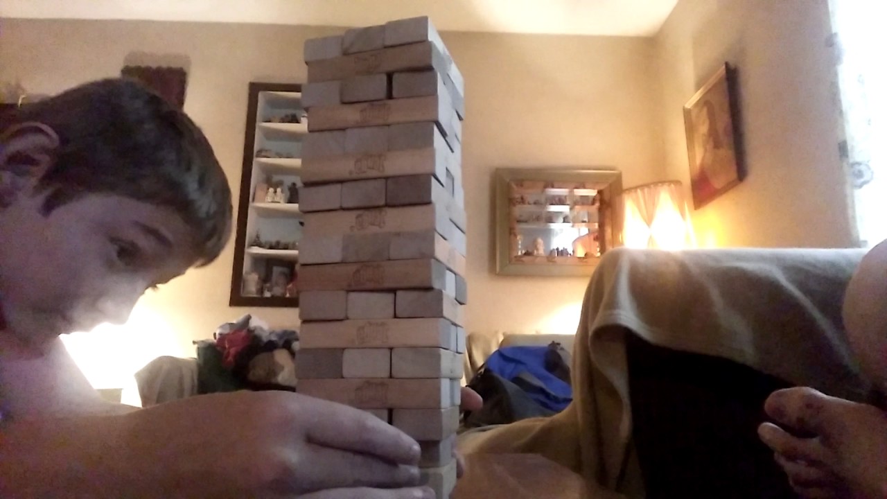 PLAYING JENGA WITH MY BROTHER!!!!!