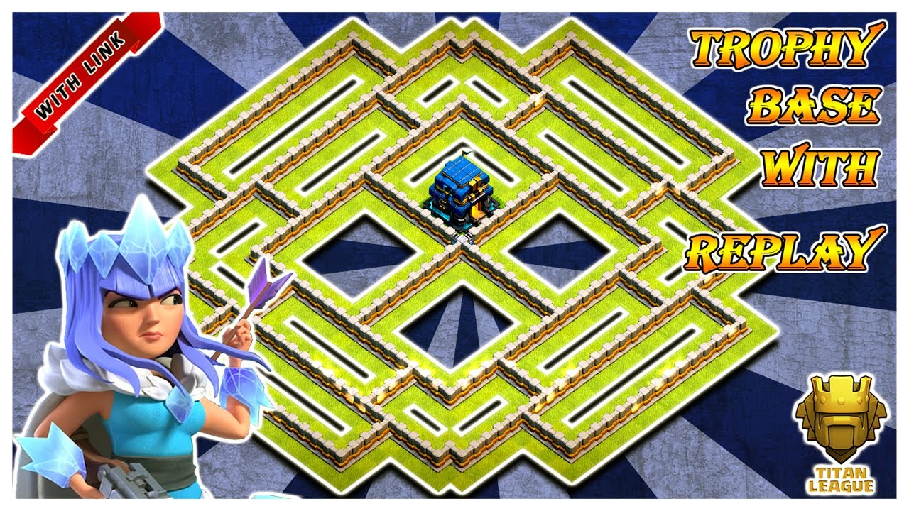 COC TH12 TROPHY BASE  (TH12) WITH LINK AND REPLAY | ANTI 3 STAR BASE 2020 :- CLASH OF CLANS