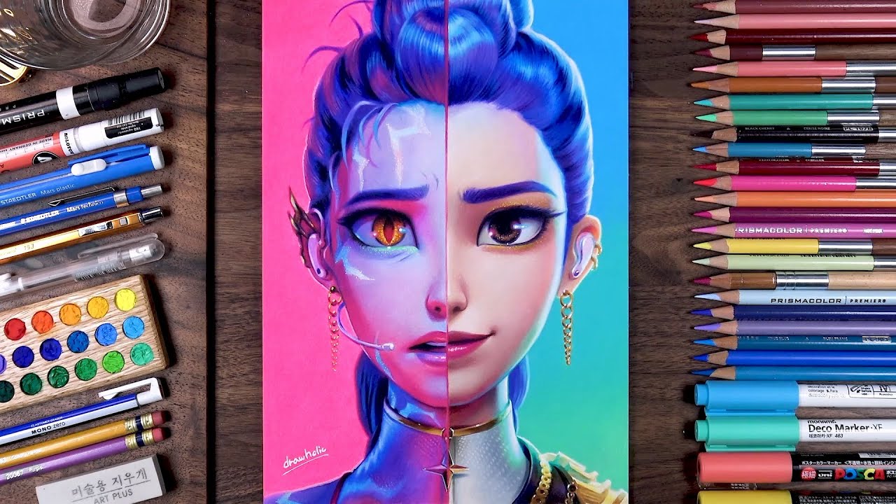 Рисунок HUNTR/X: Руми - KPop Demon Hunters