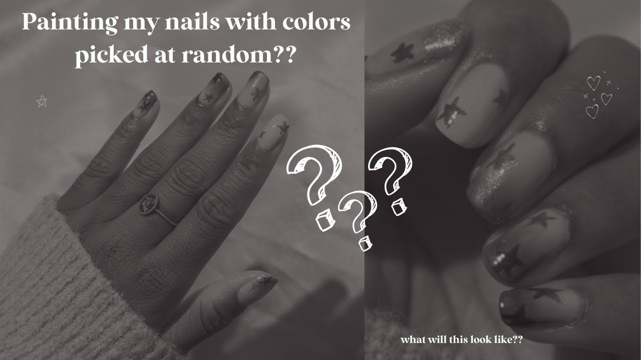Choosing nail polish colors at random to do nail art? 🤔🌟 | Nail art with Lacquer Nail Polish