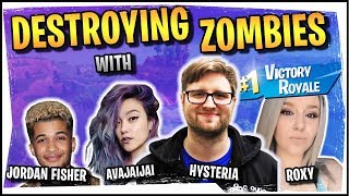 Hysteria Fortnitemares Destroying Zombies Squads With Roxy, Avajaijai And Jordan Fisher