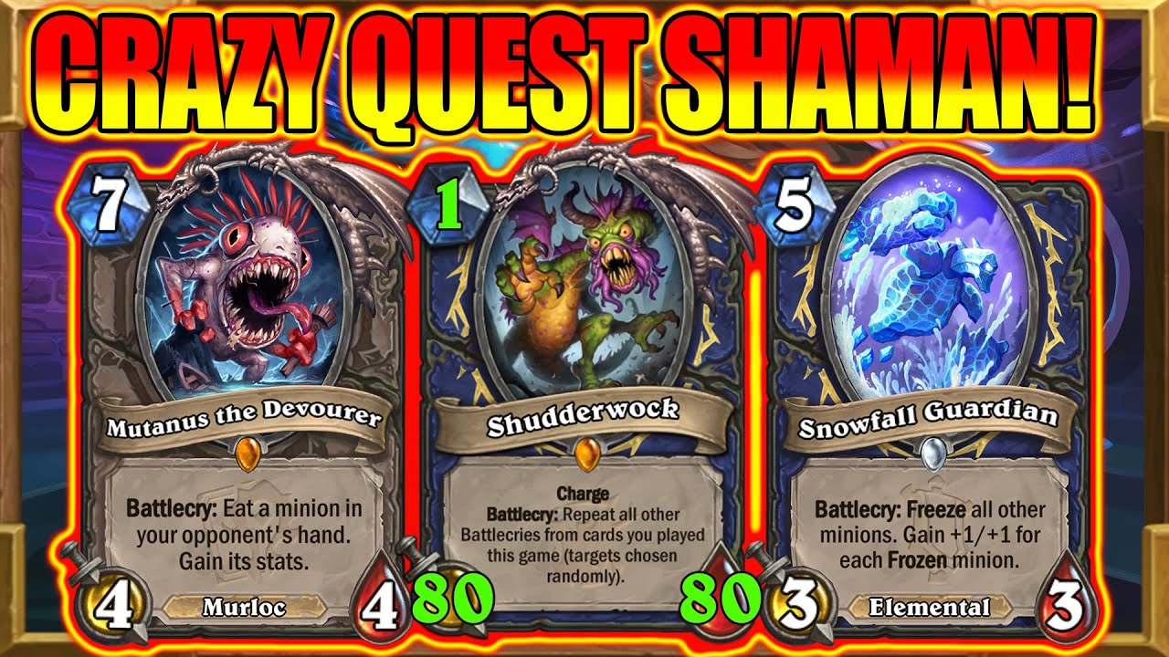 Biggest Shudderwock With CHARGE! New Quest Shaman OTK! Fractured in Alterac Valley | Hearthstone