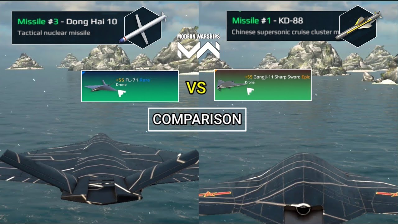 Gongji-11 Sharp Sword VS FL-71 / Drone Comparison - Modern Warships ...