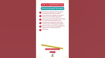 Job Interview Question & Answer for Environment Scientist! #interview #jobpreparation