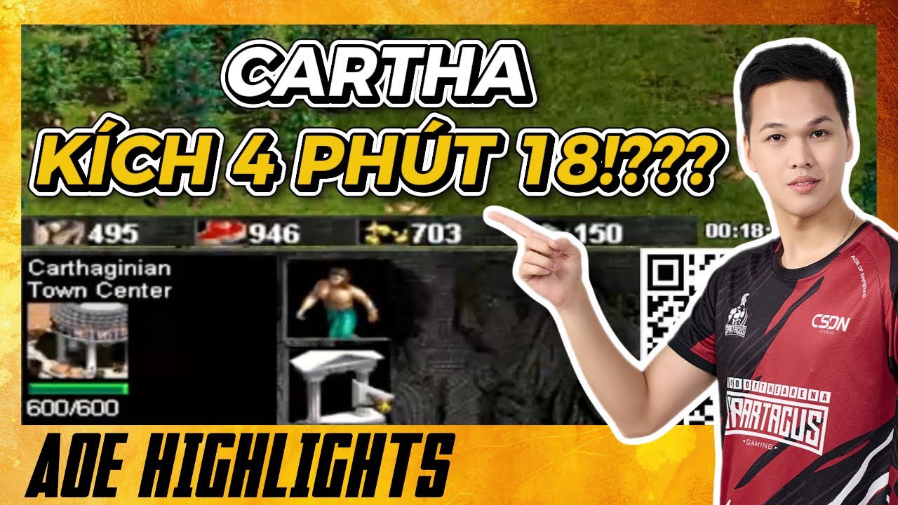 NHẨY TRỘM 4!!! Chim Sẻ Đi Nắng LẬP SIÊU PHẨM khi cầm Carthar | AoE Highlights #aoe