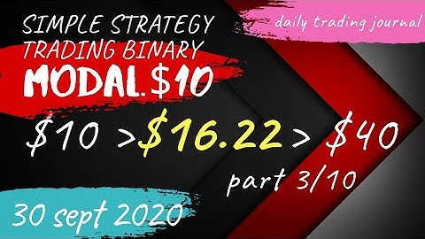 Modal $10 Trading Binary Simple Strategy ($16.22 p.3/10)binary deriv profit konsisten free bot 3009