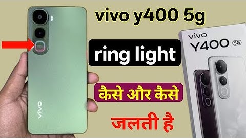 Vivo y400 ring light setting | vivo y400 dynamic light set kaise kare | vivo y400 back light