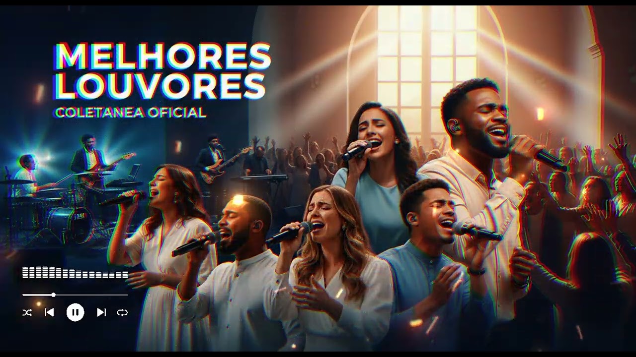 AGRADEÇA E SIGA FIRME, TENHA FOCO!🔥📀CD COMPLETO MELHORES LOUVORES - LeoIaGospel ✨DignoDeLouvorIA