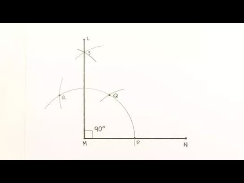 How to Construct a 90 Degrees Angle Using Compass and Ruler