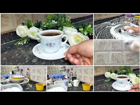 أزاى ننضف المطبخ بسرعة روتين غسيل المواعين