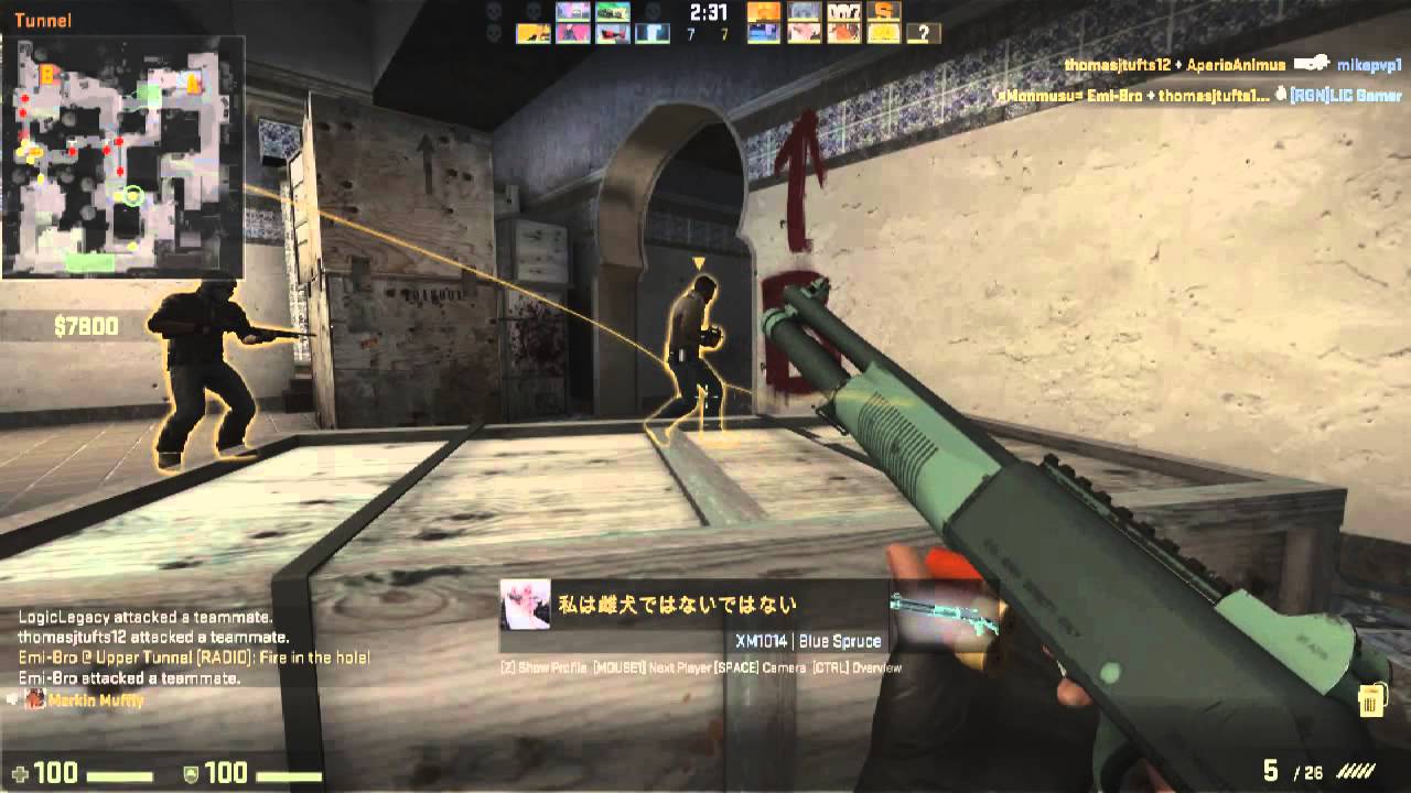 XM1014 Blue Spruce Shotgun - Counter Strike Go - YouTube
