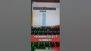 Excel Trick:Convert Number to Roman in 1 Second! 🔥 #reels #shorts #short #excel #tricks #gaming#cmd
