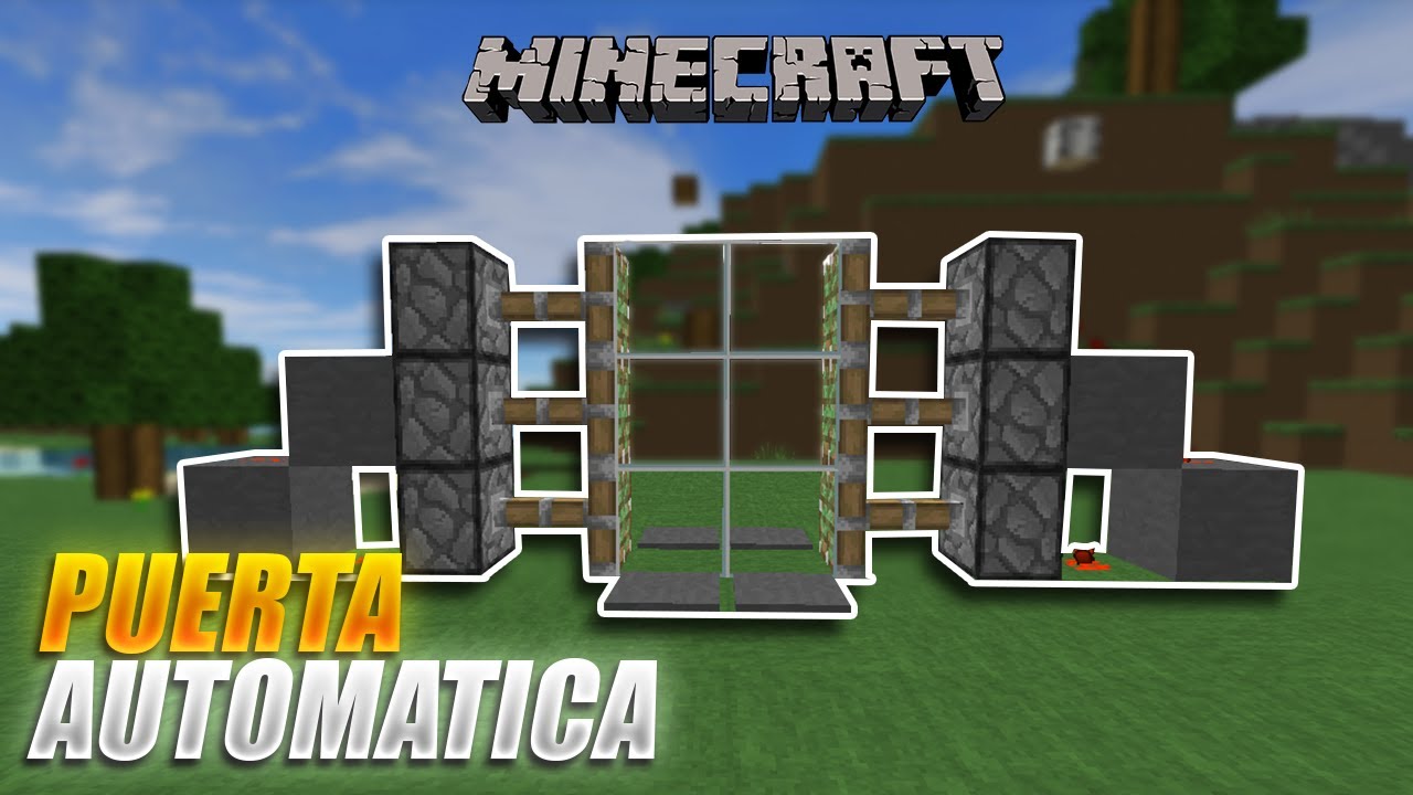Como Se Hace Una Puerta Automatica En Minecraft