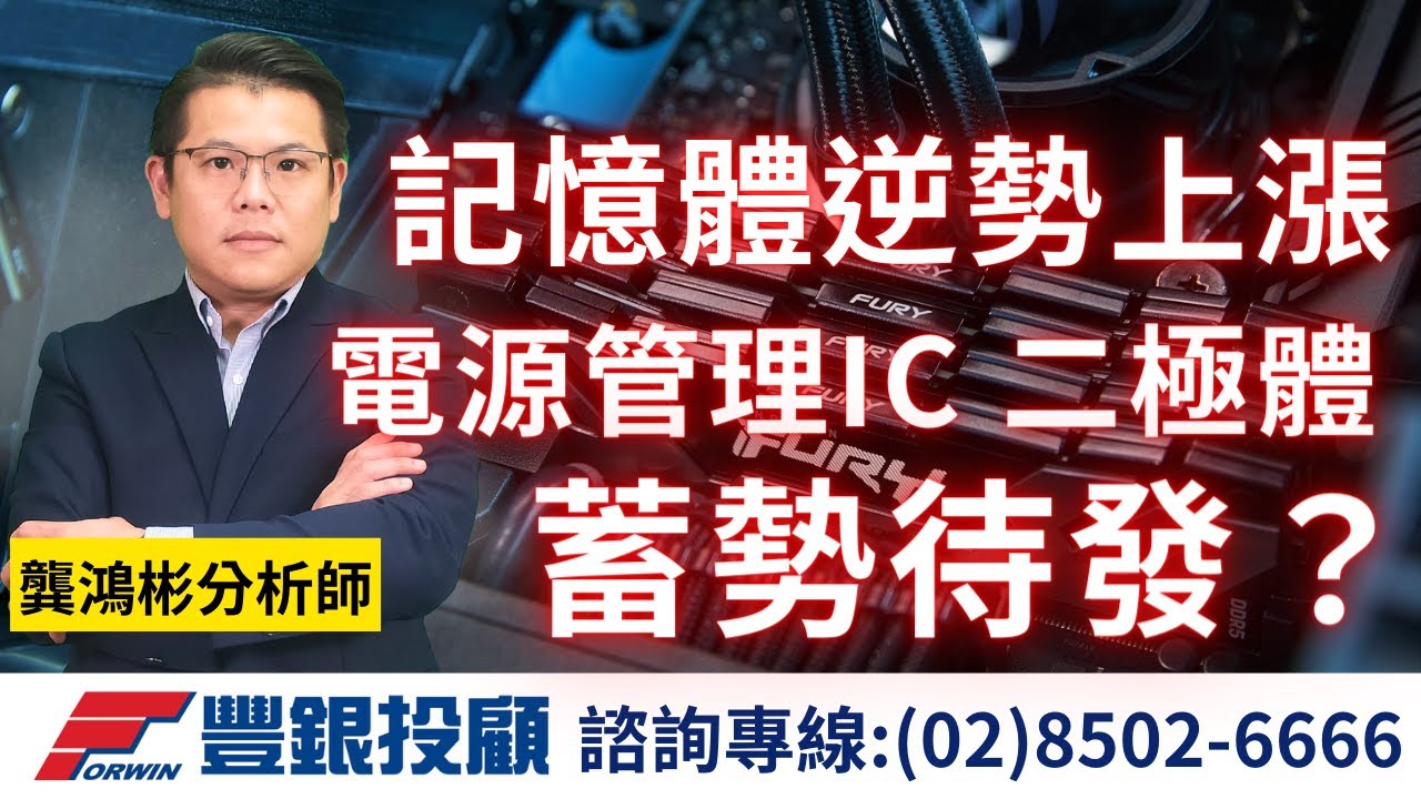 20231221龔鴻彬分析師｜記憶體逆勢上漲，電源管理IC、二極體蓄勢待發？南亞科、  華邦電、旺宏、群聯、威剛、鈺創、點序、晶豪科、來頡、力智、義隆、致新、茂達、德微、台半、強茂、朋程