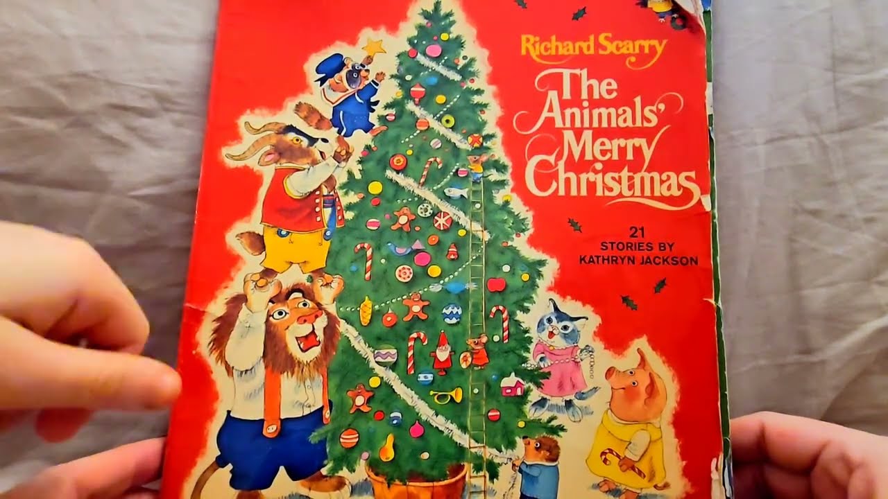 Reading the kids vintage Christmas book: Richard Scarry the animals Christmas..Story #4 and #5