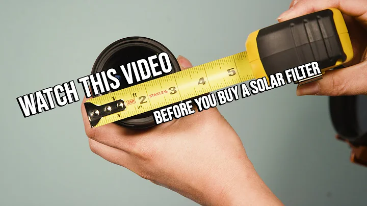 Watch This Before Buying a Solar Filter - Measuring For Solar Filters
