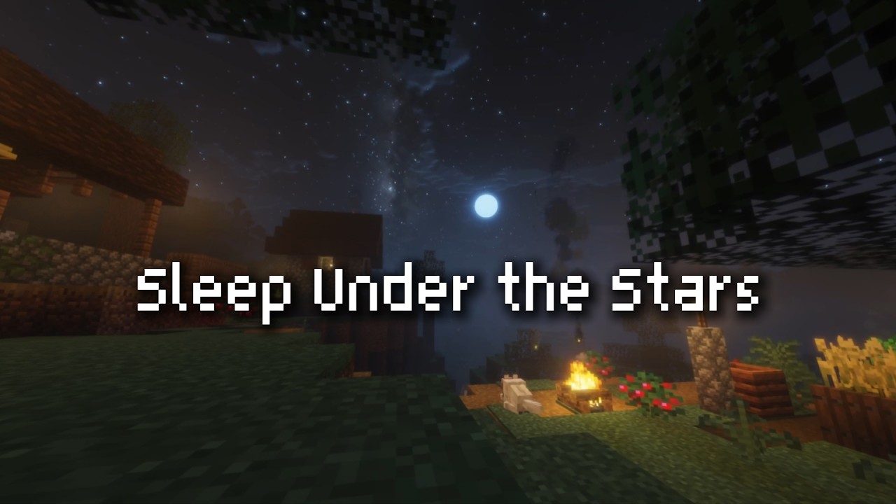 Deep Sleep Under the Stars 🌙 | 8 Hours Minecraft Ambience & Relaxing with C418's Music