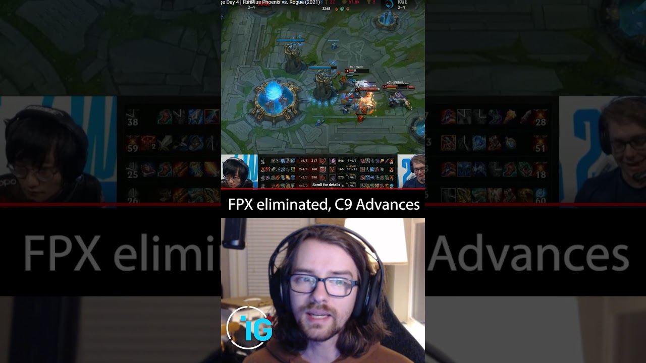 FPX ELIMINATED FROM WORLDS 2021, C9 ADVANCES!