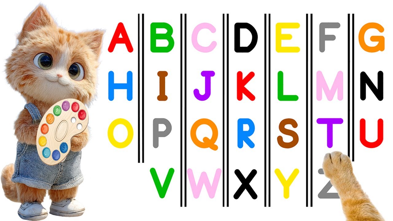 Изучаем алфавит с помощью цветов 🎨🔤 Рисование красочного алфавита для детей с Юфи #83