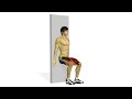 美脚エクササイズ: Wall Sit