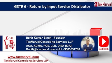 GSTR 6 - ISD Return