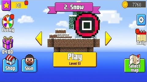 NEW SNOW MAP in Craft Super Ball Jump with Voice .