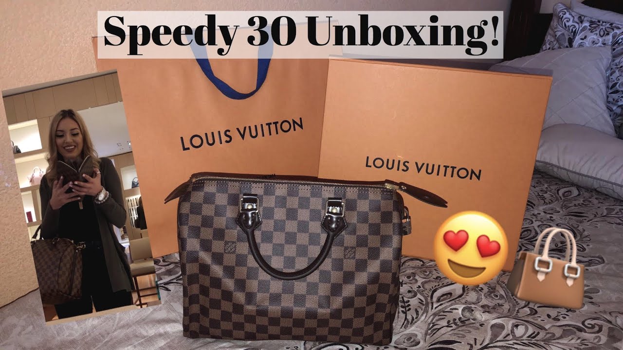 Louis Vuitton Speedy 30 Bandouliere (SpeedyB) Damier Ebene Unboxing 