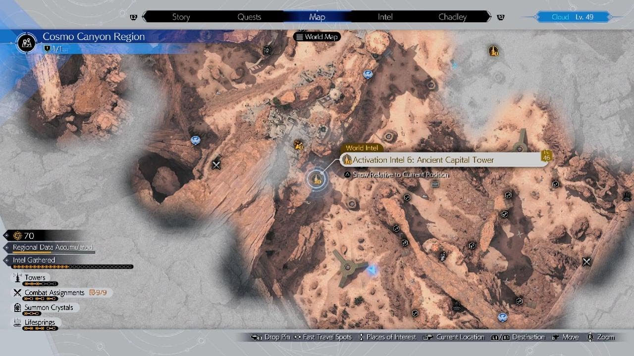 How To Get To Activation Intel 6: Ancient Capital Tower (Cosmo Canyon