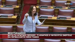 H BOYΛΕΥΤΗΣ ΣΥΡΙΖΑ ΚΟΖΑΝΗΣ ΚΑΛΛΙΟΠΗ ΒΕΤΤΑ ΓΙΑ ΤΙΣ ΛΙΓΝΙΤΙΚΕΣ ΠΕΡΙΟΧΕΣ