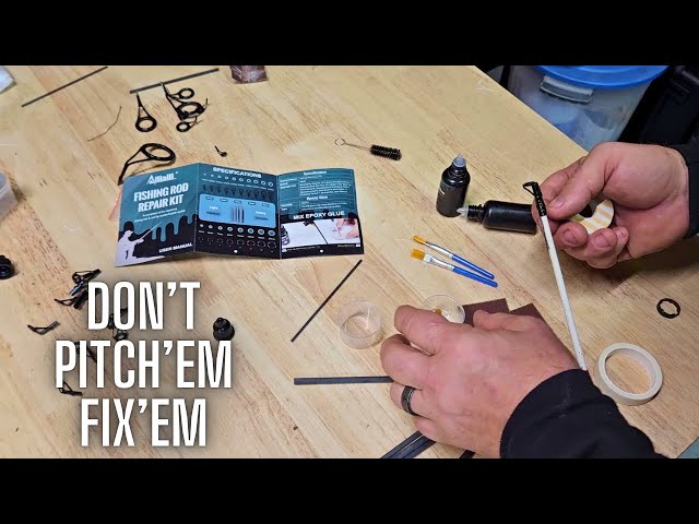 easy composites fishing pole repair kit Rod Complete,Full Supplies with Glue for Freshwater & Saltwater Broken Fishing Repair with Carbon Fiber Sticks, Rod Building Epoxy Finish, Wrapping Thread and Tape : Sports & Suitable for most spinning and casting rods. Fishing Rod Repair Kit Complete,Full