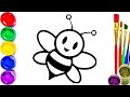 Bolalar uchun asalari rasm chizish Нарисуйте картинку пчел для детей Draw a picture of bees for kids