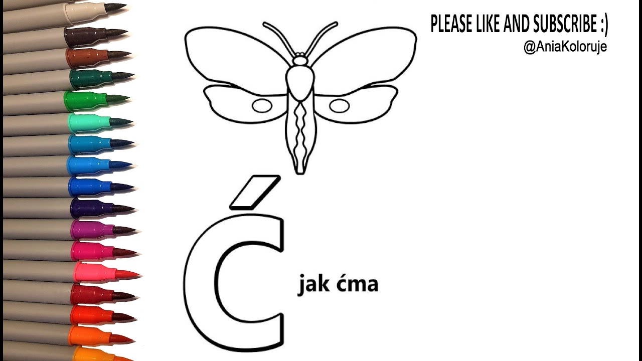 Jak Narysować Jana Pawła 2 @AniaKoloruje / Dla Maluchów / Jak pokolorować ALFABET - Ć ć / How to