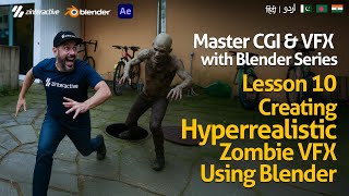 Hyperrealistic Zombie VFX: AE Motion Tracking & AE2Blend to Blender | Lesson 10 | CGI Blender (Urdu) screenshot 4