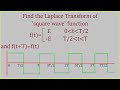 Laplace transform|Laplace transform of square wave function|Lecture 15|Part 2|Theta Classes