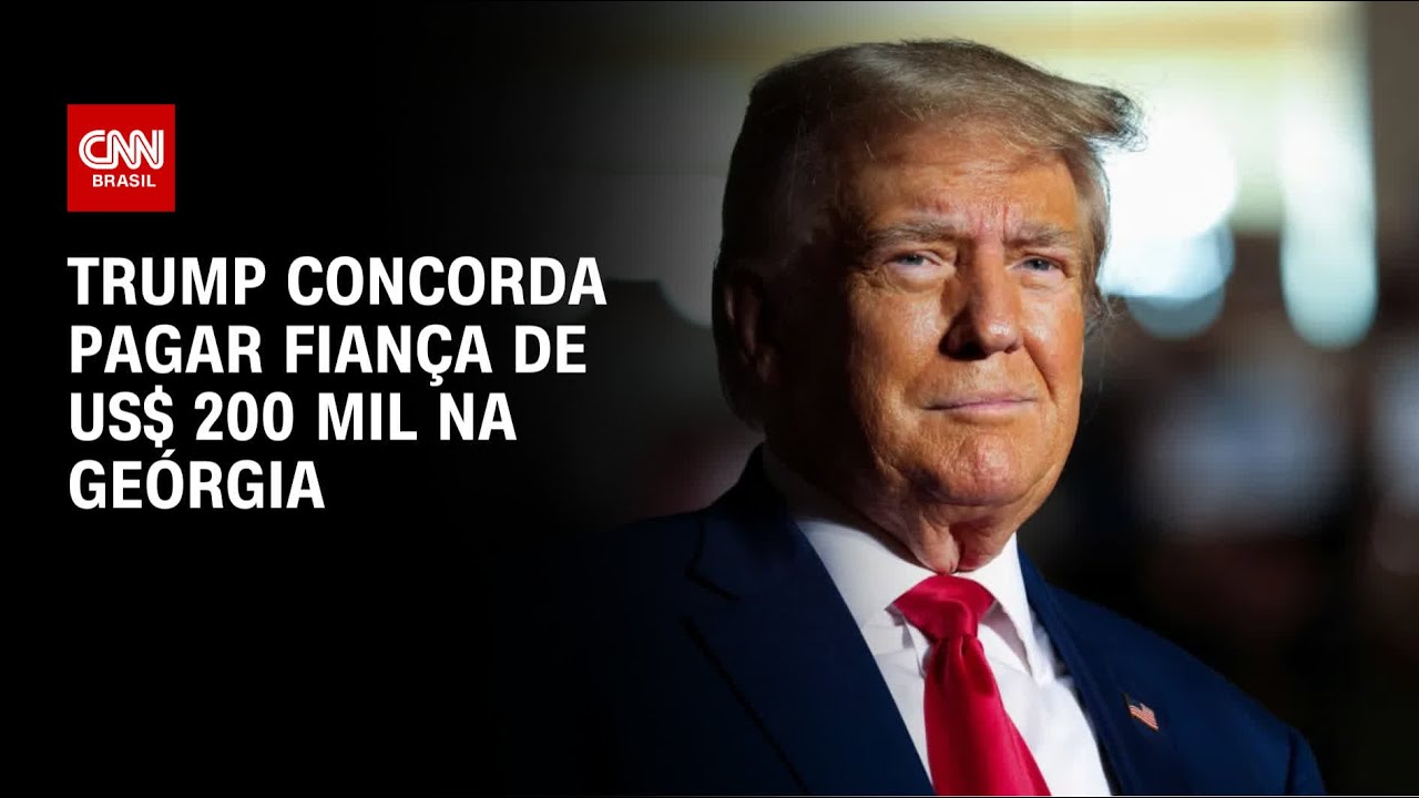 Trump concorda pagar fiança de US$ 200 mil na Geórgia | CNN PRIME TIME