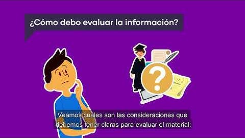 Fuentes de información: evaluación de las mismas
