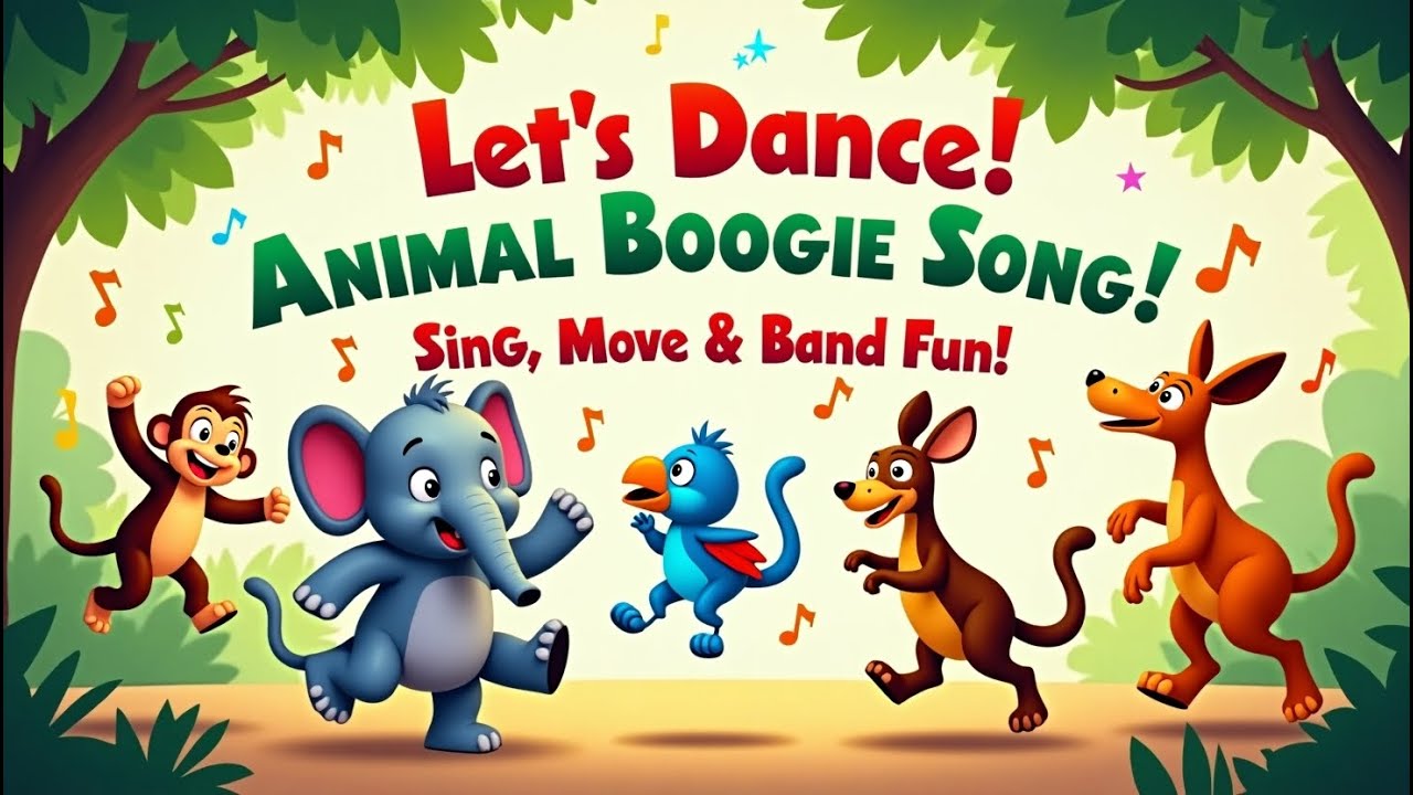 Boom Boom Boogie! 🎵 Fun Animal Dance Song for Toddlers & Preschool ...