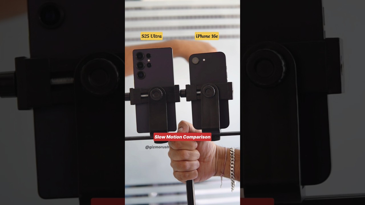 Samsung S25 Ultra Vs iPhone 16e Camera Slow Motion Test