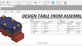 HOW TO MAKE PART ASSEMBLY TABLE  - FUSION 360 DRAFTING TUTORIAL
