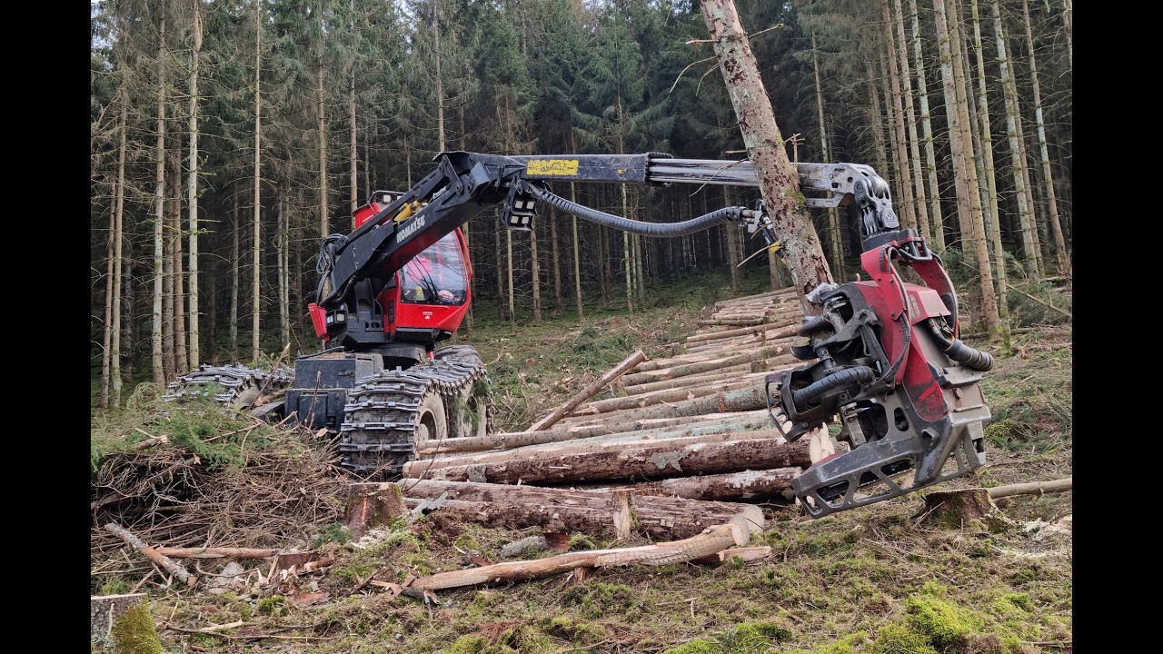 🌲Komatsu 951 & Ritter Winch • LoggingVideo • Komatsu Forest • Harvester in Action • Forsttechnik🌲