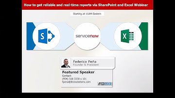 ServiceNow Reporting via Microsoft Excel and SharePoint webinar