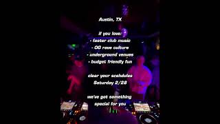 #austintexas #dancemusic #ukgarage #techno #hardhouse #speedgarage #rave #warehouseparty ☆ ☆ ☆
