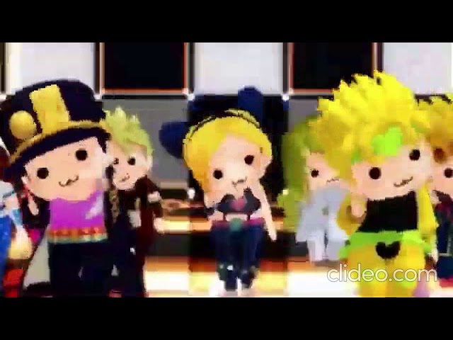 JoJo characters dancing to Pizza Mozzarella for 1 hour straight