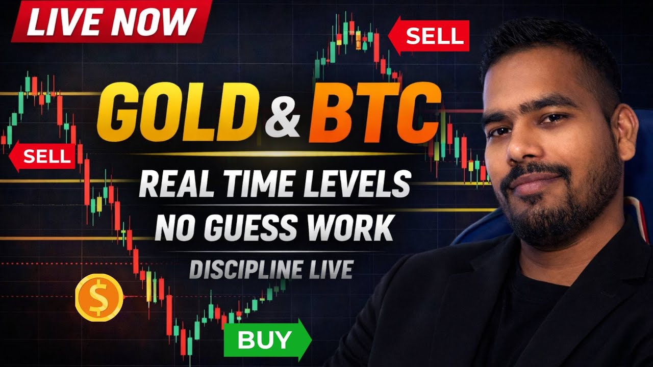 LIVE GOLD &  BTC   📈 | Real-Time Trading + Risk Management | Money with Mahi 
