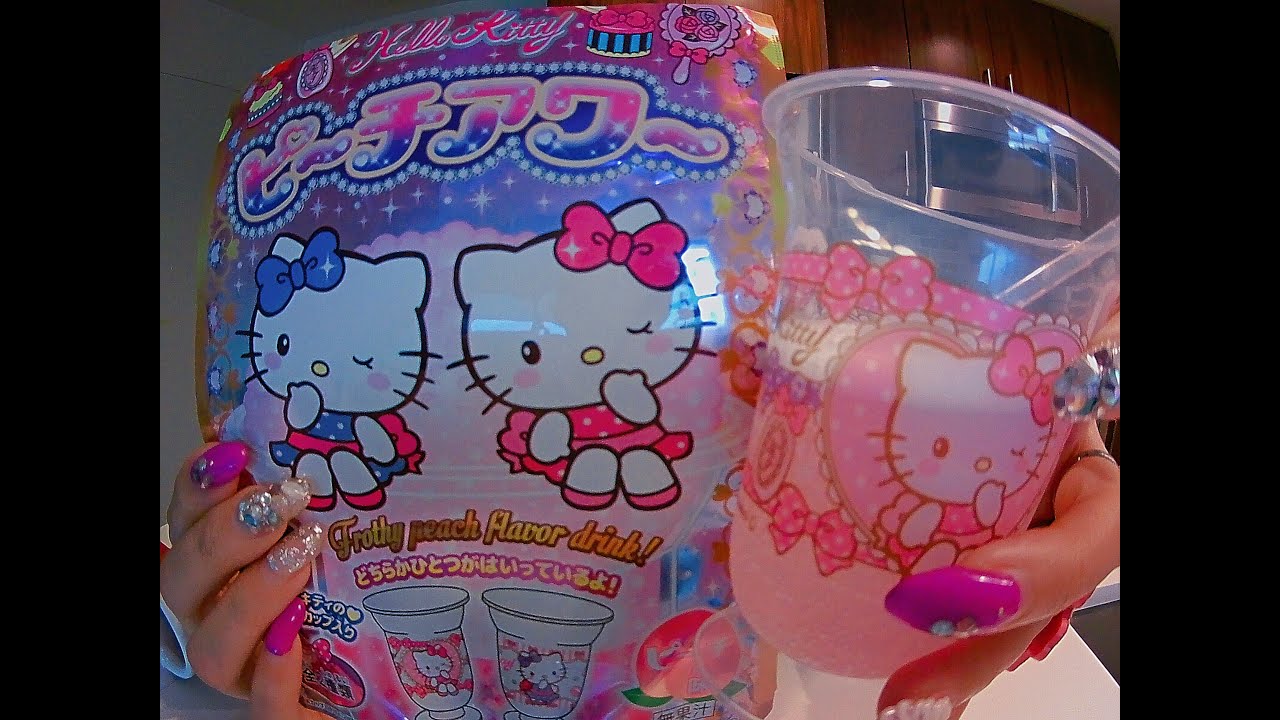 Hello Kitty Frothy Peach Drink | @queenieito