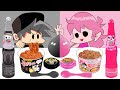 Black Food VS Pink Food Challenge 블랙 핑크 음식 챌린지 프라이데이 나이트 펑킨 먹방 l animation mukbang